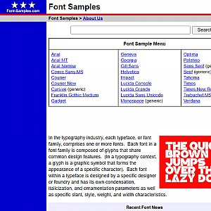 Font Samples - Sample Fonts