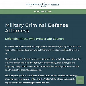Military Lawyers, Legal Counsel - McCormack & Associates Attorneys at Law
