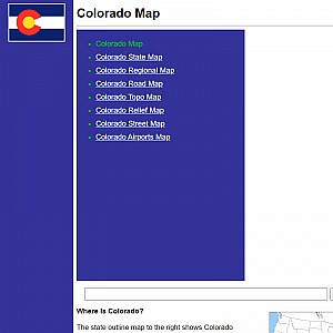 Colorado Map - Colorado Road Maps and Relief Maps