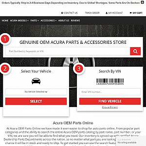 Genuine Acura OEM Parts Online store